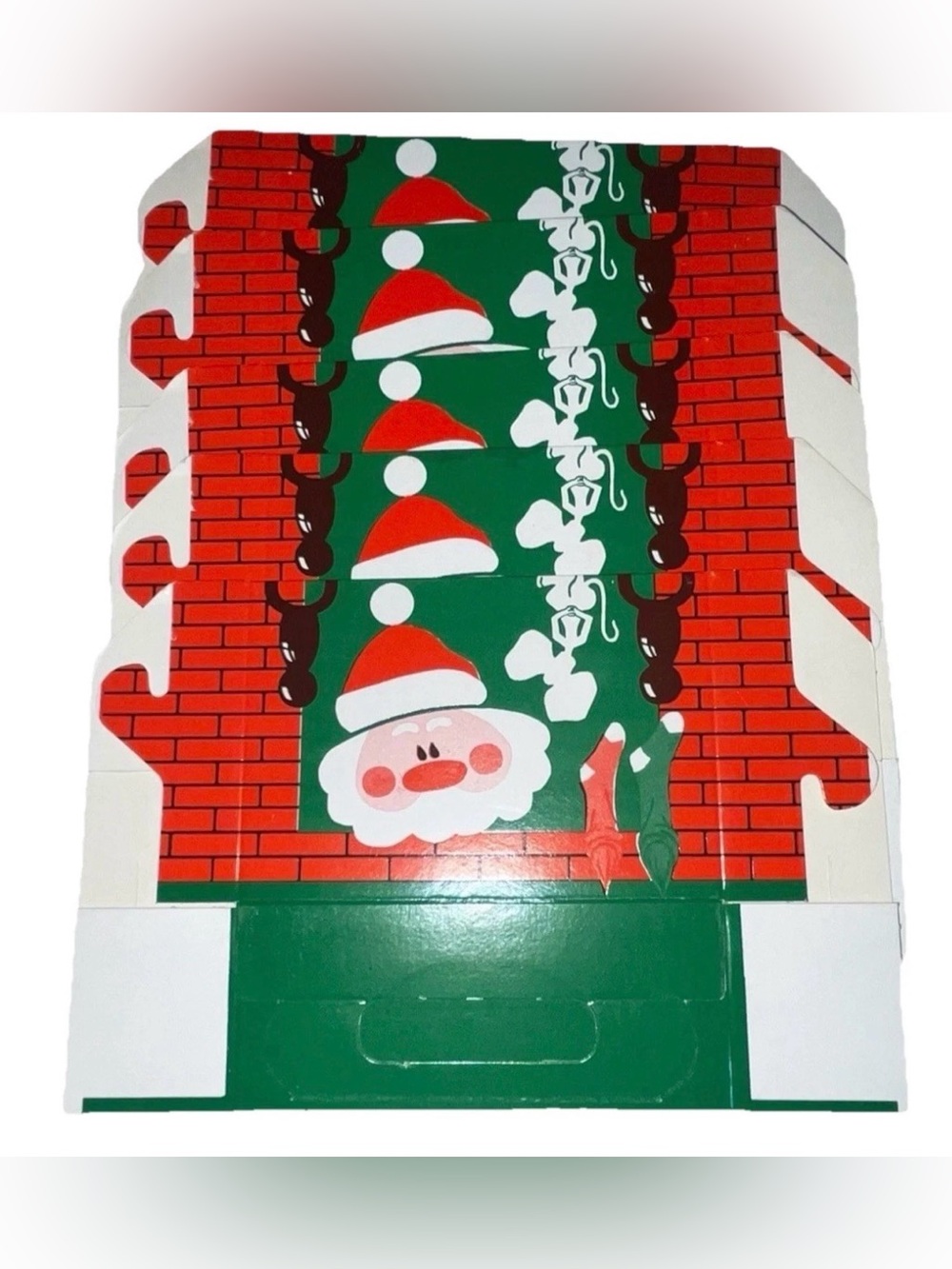 CHRISTMAS CANDY/GIFT 5 Boxes No. 12 Santa's & Reindeer Vintage